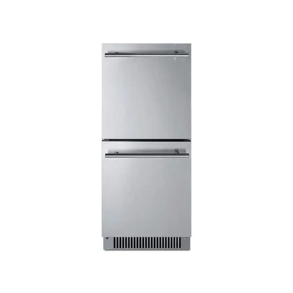 2.8 cu. ft. Under Counter Double Drawer Refrigerator in Stainless Steel, ADA Compliant, image 1 of 12