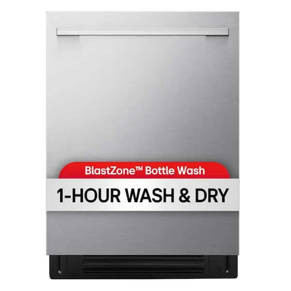 24 in. Printproof Stainless Steel FlushFit Smart Top Control Dishwasher with 1-Hour Wash & Dry Cycle, image 1 of 14