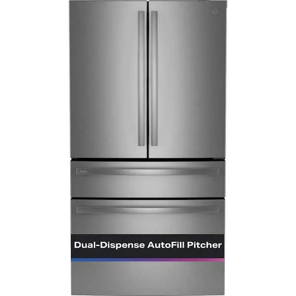 Profile 28.7 cu. ft. 4-Door French Door Refrigerator in Stainless Steel with Dual-Dispense Autofill Pitcher, image 1 of 14