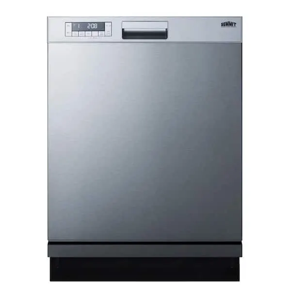 24 in. Stainless Steel Front Control Smart Dishwasher Digital 120-volt with Stainless Steel Tub, image 1 of 7