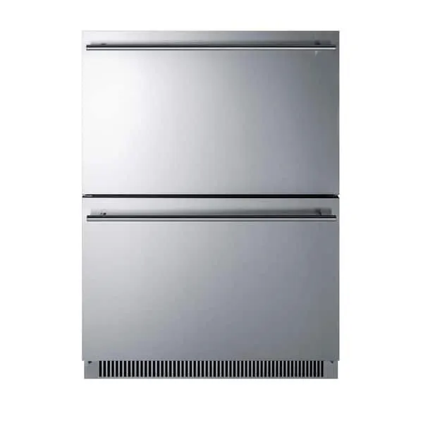 4.8 cu. ft. Under Counter Built-In and Standard Double Drawer Refrigerator in Stainless Steel, ADA Compliant, image 1 of 11