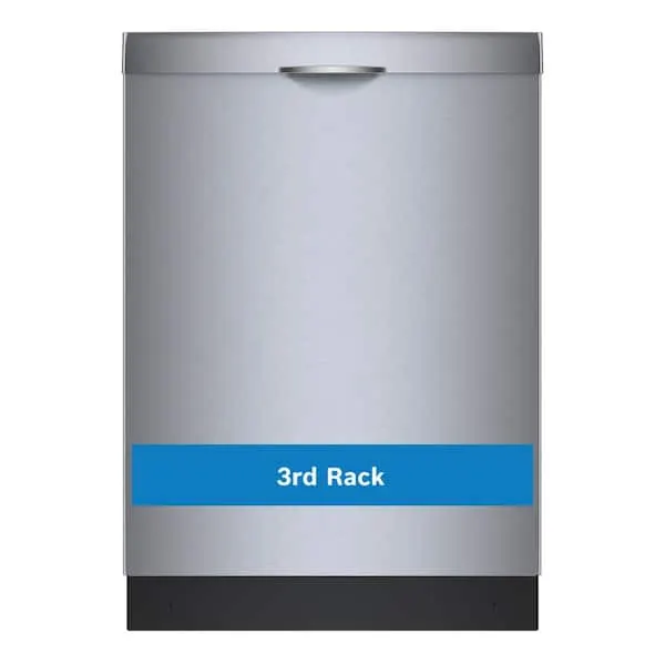 300 Series 24 in. Stainless Steel Top Control Tall Tub Scoop Handle Dishwasher w/ Stainless Steel Tub, 3rd Rack, 46 dBA, image 1 of 14