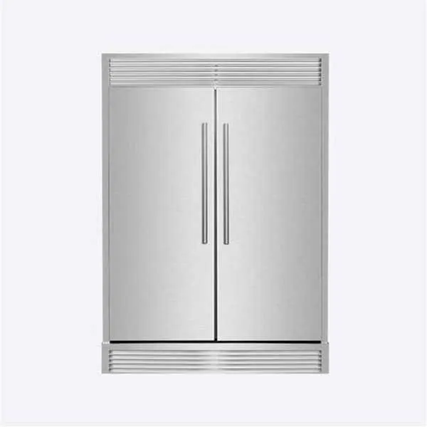 Maderno 2-Piece 56-Inch Convertible Refrigerator, 27.2 cu. ft. with Decorative Grill, 60-Inch Wide in Stainless Steel, image 1 of 9