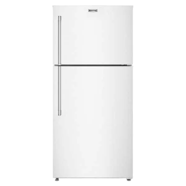 30 in. 19 cu. ft. Freestanding Top Freezer Refrigerator in White with Garage Mode, image 1 of 14