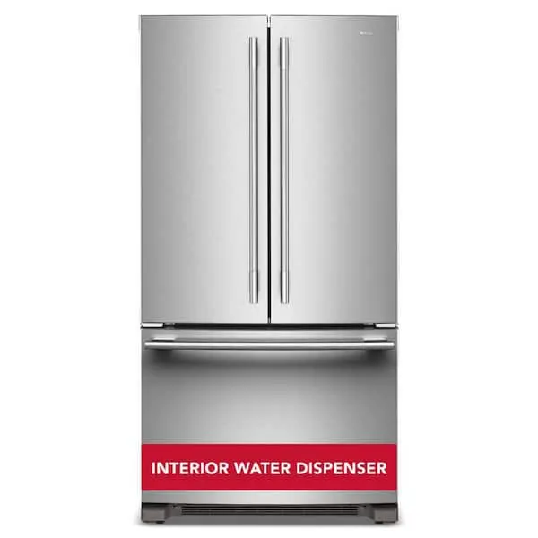 36 in. 20 cu. ft. Counter-Depth French Door Refrigerator in PrintShield Stainless with Internal Water Dispenser, image 1 of 14