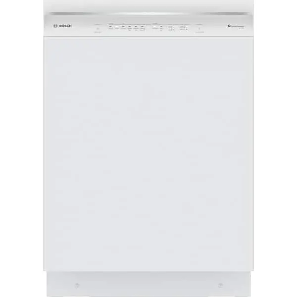300 Series 24 in. White Front Control Tall Tub Dishwasher with Stainless Steel Tub and 3rd Rack, Quiet 46 dBA, image 1 of 14
