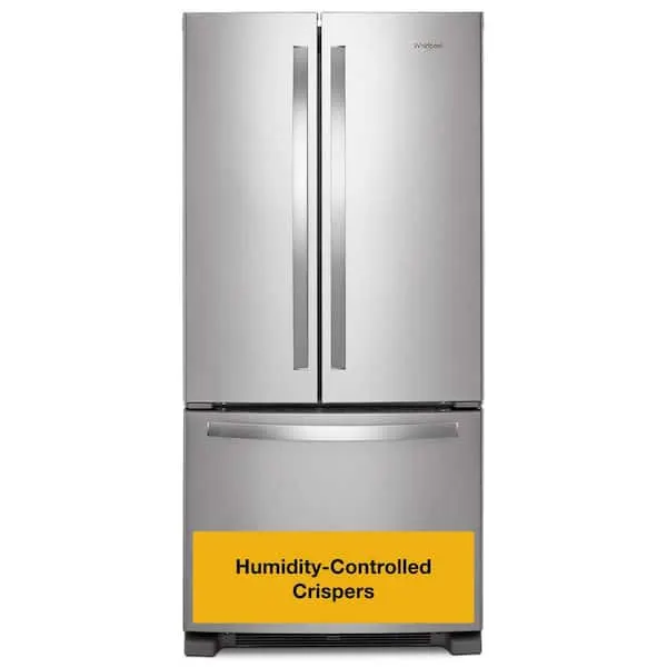 33 in. 22 cu. ft. Standard Depth French Door Refrigerator in Fingerprint Resistant Stainless Steel, image 1 of 13