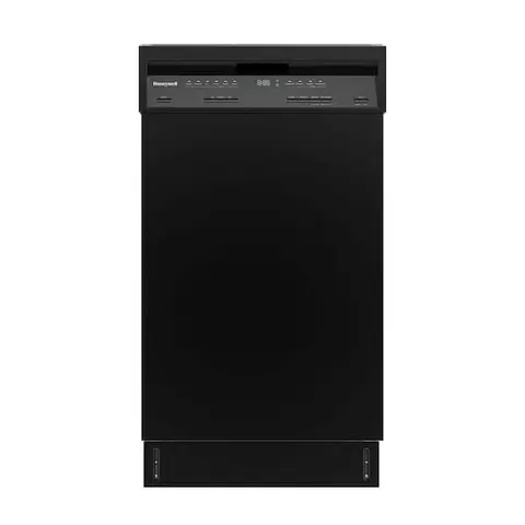18 in. Dishwasher with 8 Place Settings, 6 Washing Programs, Stainless Steel Tub, UL/Energy Star-Black