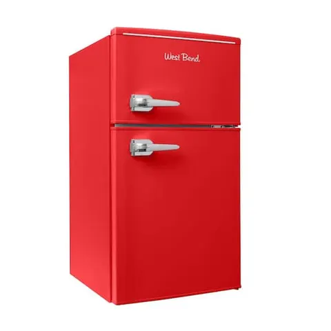 Retro Compact Top Freezer Refrigerator and Freezer, 3.1 cu. ft. in Red