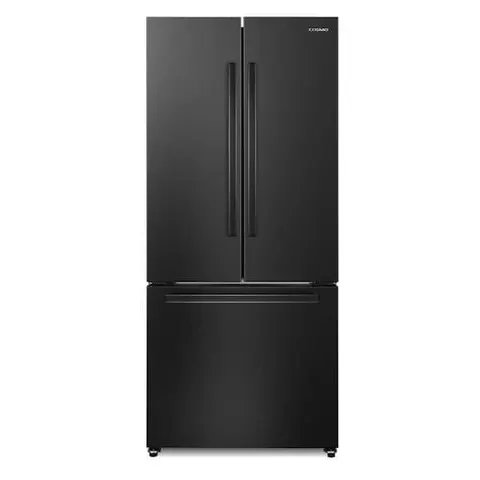 30 in. Vista Collection 17.5 cu. ft. Counter Depth 3-Door French Door Refrigerator, Freezer Drawer, Handles, Matte Black