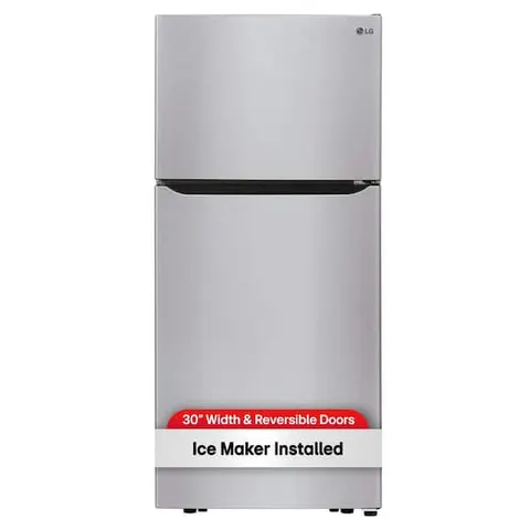 30 in. W 20 cu. ft. Top Freezer Refrigerator with LED Lighting and Multi-Air Flow in Stainless Steel