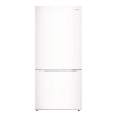 30 in. 18.7 cu. ft. Standard-Depth Bottom Freezer Refrigerator in White, Garage-Ready