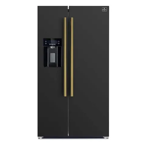 Espresso Salerno 36 in. Side-by-Side Black Refrigerator 20 cu.ft