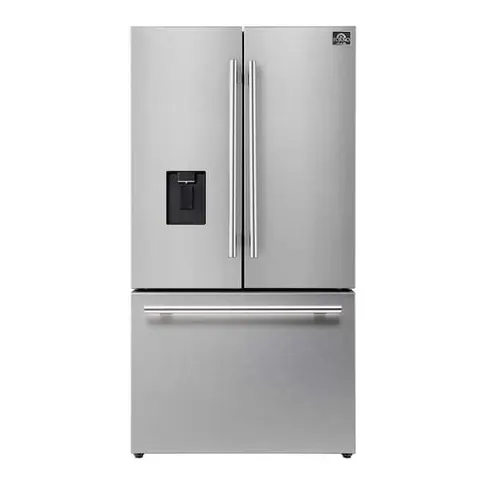 Aosta 36 in. Stainless Steel French Door Refrigerator, 22.4 cu. ft. Water dispenser & Ice Maker