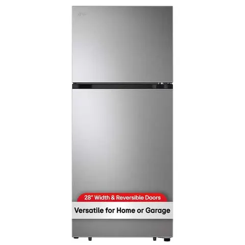 28 in. 18 cu. ft. Top Freezer Garage-Ready Refrigerator in PrintProof Stainless Steel