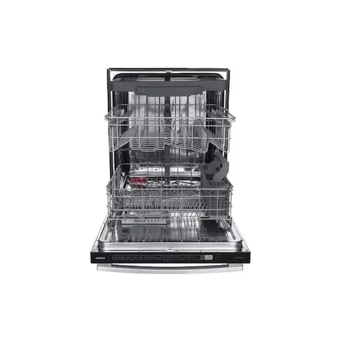 24 in. Top Control Standard Built-In Dishwasher in Silver with 6-Cycles 45 dBA