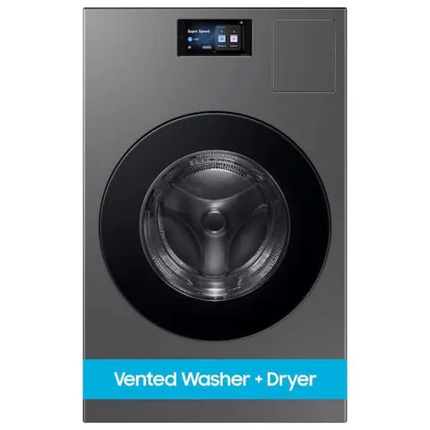 5.3 cu. ft. Bespoke Ultra Capacity Vented All-in-One Washer Dryer Combo with Electric Dryer and AI Home in Dark Steel