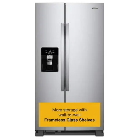 25 cu. ft. Side by Side Refrigerator in Monochromatic Stainless Steel