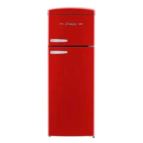 Classic Retro 21.6 in. 7.5 cu. ft. Top Mount Refrigerator in Candy Apple Red