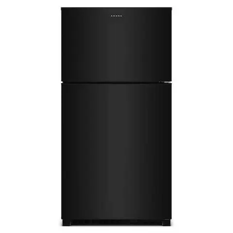 32.5 in 21 cu. ft. Wide Top-Freezer Refrigerator Black With Dual Crisper Drawers