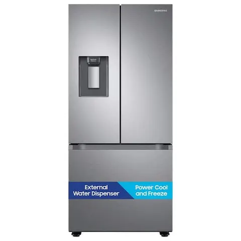 30 in. 22 cu. ft. Standard Depth Fingerprint Resistant Stainless Steel 3-Door French Door Smart Refrigerator w/Dispenser