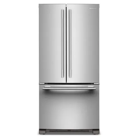 33 in. 22 cu. ft. Standard Depth French Door Refrigerator in PrintShield Stainless with Internal Water Dispenser