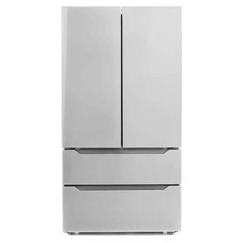 22.5 cu. ft. 4-Door French Door Refrigerator with Recessed Handle in Stainless Steel, Counter Depth