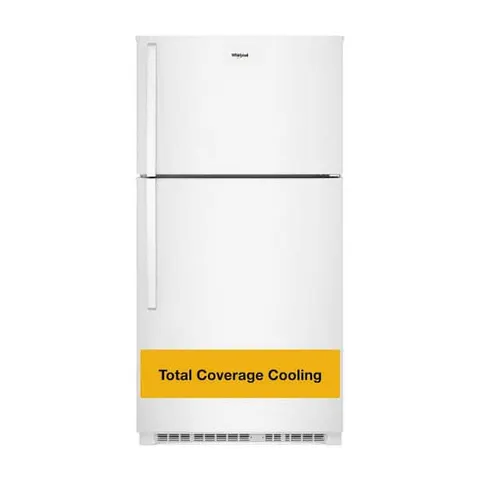 33 in. 21.3 cu. ft. Freestanding Wide Top Freezer Refrigerator in White with Total Coverage Cooling