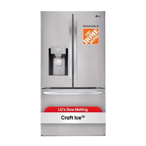 36 in. 28 cu. ft. 3-Door French Door Refrigerator w/ Ice and Water Dispenser and Craft Ice in PrintProof Stainless Steel