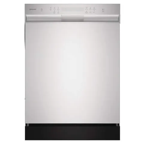 24 in. Front Control Standard Built-In Stainless Steel Dishwasher with Hybrid Tub and 5-Washing Cycles 52 dBA