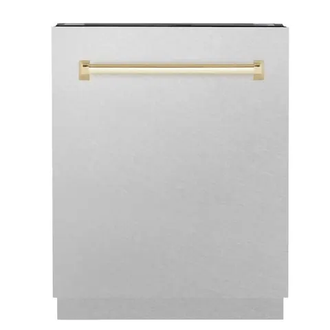 Autograph Edition 24 in. Tallac Top Control Dishwasher with Satin Stainless Steel Panel and Polished Gold Handle