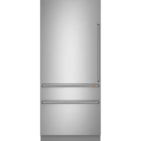 36 in. 20.1 cu. ft. Built-In Bottom Freezer Refrigerator in Stainless Steel with Convertible Middle Drawer, LH Swing