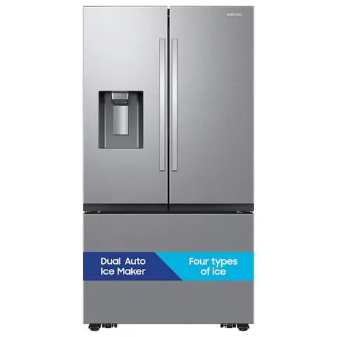 36 in. 31 cu. ft. Mega Capacity Standard Depth 3-Door French Door Refrigerator in Stainless Steel with Four Types of Ice