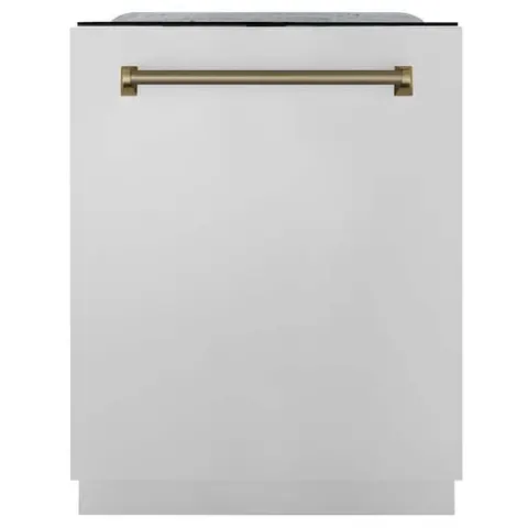Autograph 24 in. Monument 3rd Rack Top Touch Control Dishwasher in Stainless Steel with Bronze Helix Handle, 45dBa