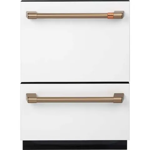 24 in. Matte White Double Drawer Dishwasher