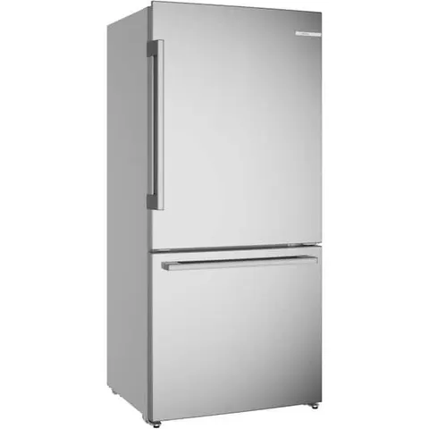 100 Series 33 in. Counter Depth 2-Door Refrigerator with Ice in Anti Fingerprint Stainless Steel