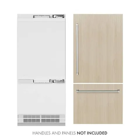 36 in. 19.8 cu. ft. Panel Ready Built-In Custom Bottom Freezer Refrigerator with Water Dispenser and Ice Maker