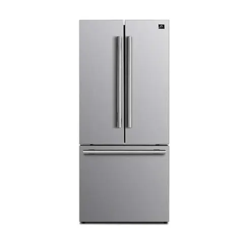 30 in 17.5 cu. ft. French Door No Frost Refrigerator with Ice Maker in Stainless Steel