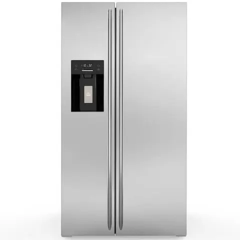 35.87 in. 20.01 cu. ft. Side-by-Side Refrigerator with Water Dispenser, Ice Maker and Freezer, Auto Defrost in Silver