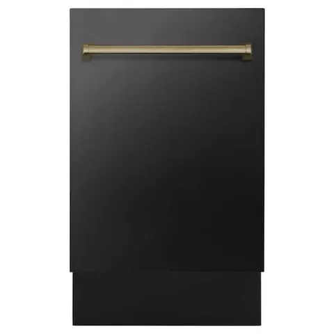 Autograph Edition 18 in. Top Control 8-Cycle Tall Tub Dishwasher 3rd Rack in Black Stainless Steel & Champagne Bronze