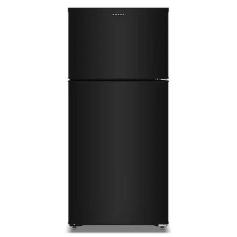 28 in. 14 cu. ft. Freestanding Wide Top Freezer Refrigerator in Black with A Large Crisper Drawer