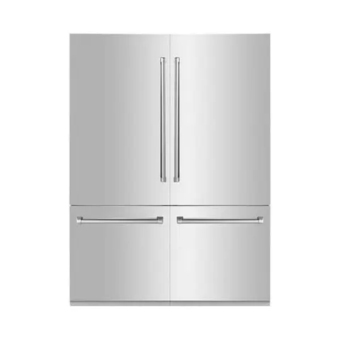 60 in. 4-Door French Door Refrigerator with Internal Ice and Water Dispenser in Stainless Steel