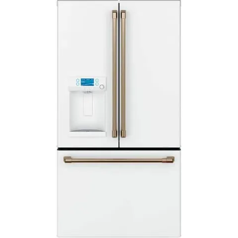 22.2 cu. ft. Smart French Door Refrigerator with Hot Water Dispenser in Matte White, Standard Depth and ENERGY STAR