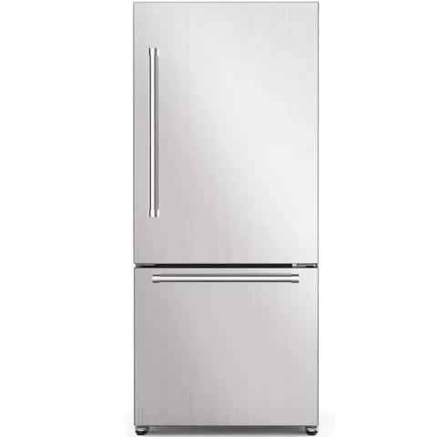31.5 in. 18 cu. ft. Counter Depth French Door Refrigerator with Ice Maker, LCD Display in Silver