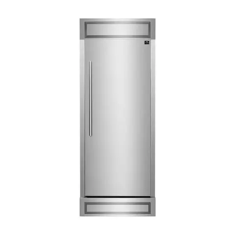 Maderno 28 in. Convertible Refrigerator Right Swing with Decorative Grill, Stainless Steel 32 in. W