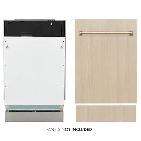 Autograph Edition 18 in. Top Control 8-Cycle Compact Panel Ready Dishwasher with 3rd Rack and Champagne Bronze Handle