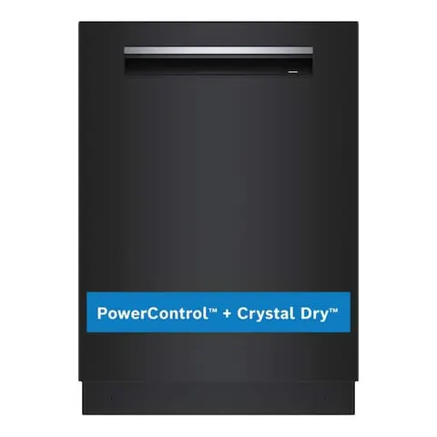 800 Series 24 in. Black Top Control Tall Tub Pocket Handle Dishwasher with Stainless Steel Tub, Quietest 42 dBA