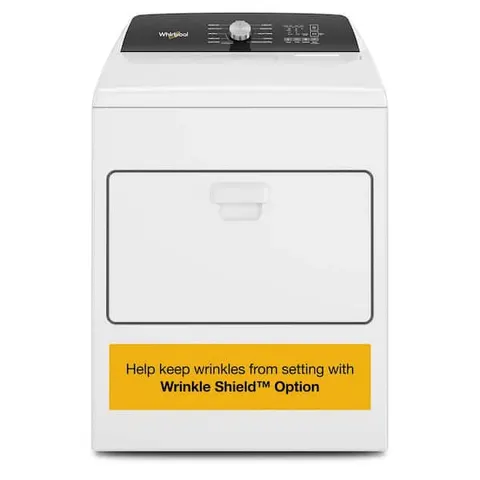 7 cu. ft. Vented Top Load Matching Electric Dryer in White with Moisture Sensing