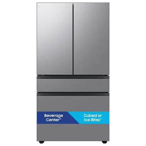 Bespoke 36 in. 29 cu. ft. Standard Depth 4-Door French Door Smart Refrigerator in Stainless Steel with Beverage Center