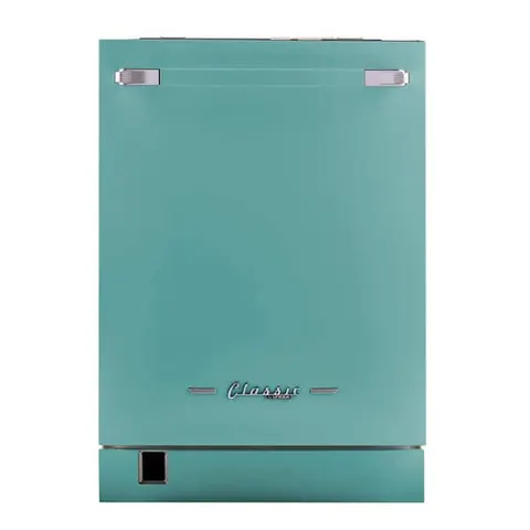 24" Classic Retro Panel Ready Dishwasher in Ocean Mist Turquoise